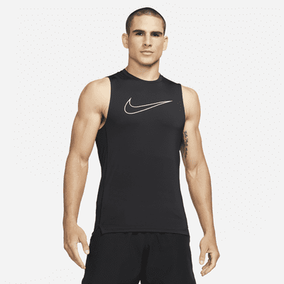 Nike pro combat fitted sleeveless hotsell